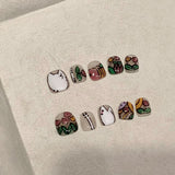 Adorable Garden Critters and Flowers Press-On Nails